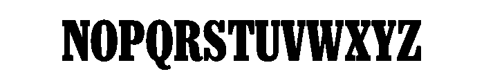 Caponi Condensed Black Round Font UPPERCASE