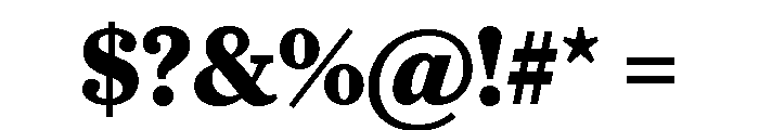 Caponi Text Bold Font OTHER CHARS