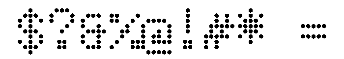 Captured Normal Font OTHER CHARS