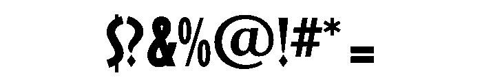 Casablanca CondensedBoldAlt Font OTHER CHARS