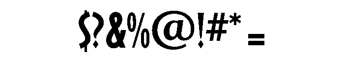 Casablanca CondensedMediumAlt Font OTHER CHARS