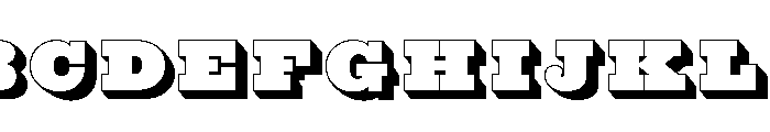 Caslon Antique Shaded Font UPPERCASE