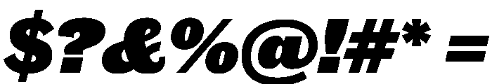 Caslon Doric Black Italic Font OTHER CHARS
