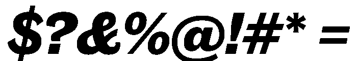 Caslon Doric Bold Italic Font OTHER CHARS