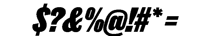 Caslon Doric Condensed Black Italic Font OTHER CHARS