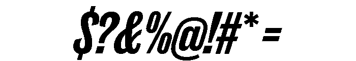 Caslon Doric Condensed Bold Italic Font OTHER CHARS