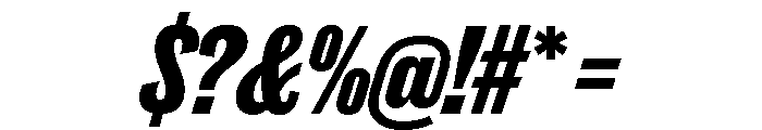 Caslon Doric Condensed Extrabold Italic Font OTHER CHARS