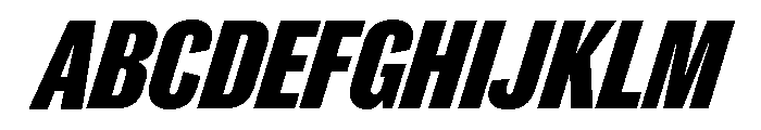 Caslon Doric Condensed Extrabold Italic Font UPPERCASE