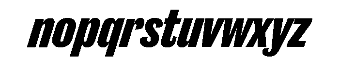 Caslon Doric Condensed Extrabold Italic Font LOWERCASE