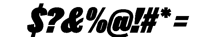 Caslon Doric Condensed Fat Italic Font OTHER CHARS