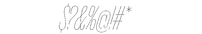 Caslon Doric Condensed Hairline Italic Font OTHER CHARS