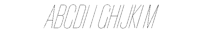 Caslon Doric Condensed Hairline Italic Font UPPERCASE