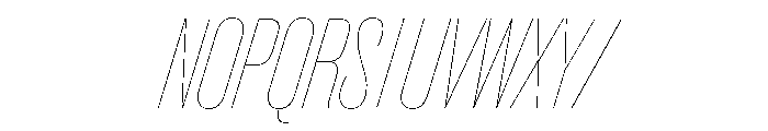 Caslon Doric Condensed Hairline Italic Font UPPERCASE