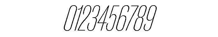 Caslon Doric Condensed Light Italic Font OTHER CHARS