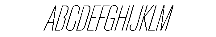 Caslon Doric Condensed Light Italic Font UPPERCASE