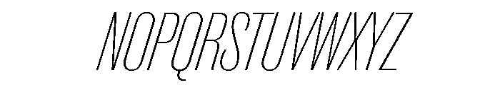 Caslon Doric Condensed Light Italic Font UPPERCASE