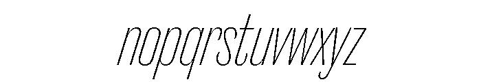 Caslon Doric Condensed Light Italic Font LOWERCASE