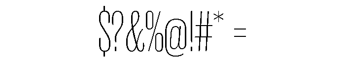 Caslon Doric Condensed Light Font OTHER CHARS