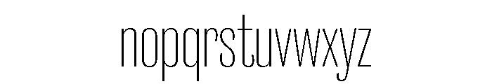 Caslon Doric Condensed Light Font LOWERCASE