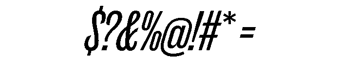 Caslon Doric Condensed Medium Italic Font OTHER CHARS