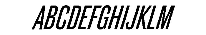 Caslon Doric Condensed Medium Italic Font UPPERCASE