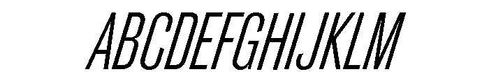 Caslon Doric Condensed Regular Italic Font UPPERCASE
