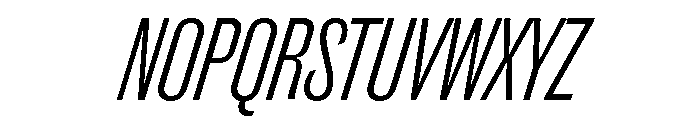 Caslon Doric Condensed Regular Italic Font UPPERCASE