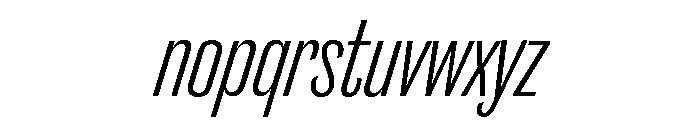 Caslon Doric Condensed Regular Italic Font LOWERCASE