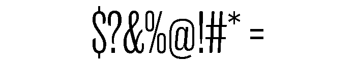 Caslon Doric Condensed Regular Font OTHER CHARS