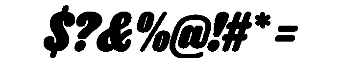 Caslon Doric Condensed Round Black Italic Font OTHER CHARS