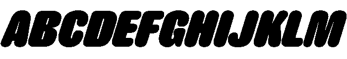 Caslon Doric Condensed Round Black Italic Font UPPERCASE