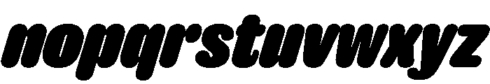 Caslon Doric Condensed Round Black Italic Font LOWERCASE