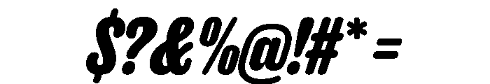Caslon Doric Condensed Round Bold Italic Font OTHER CHARS