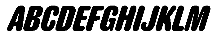 Caslon Doric Condensed Round Bold Italic Font UPPERCASE