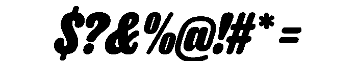 Caslon Doric Condensed Round Extrabold Italic Font OTHER CHARS