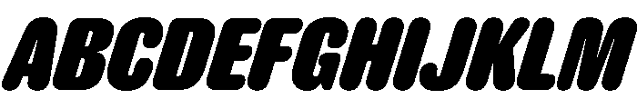 Caslon Doric Condensed Round Extrabold Italic Font UPPERCASE