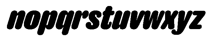Caslon Doric Condensed Round Extrabold Italic Font LOWERCASE