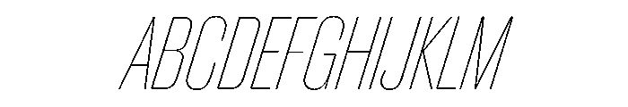 Caslon Doric Condensed Round Hairline Italic Font UPPERCASE