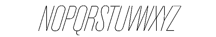 Caslon Doric Condensed Round Hairline Italic Font UPPERCASE