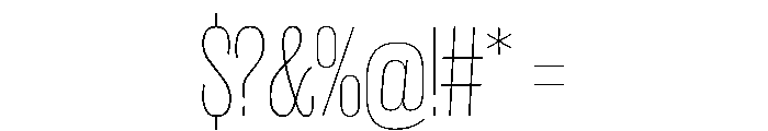 Caslon Doric Condensed Round Hairline Font OTHER CHARS