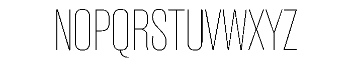 Caslon Doric Condensed Round Hairline Font UPPERCASE