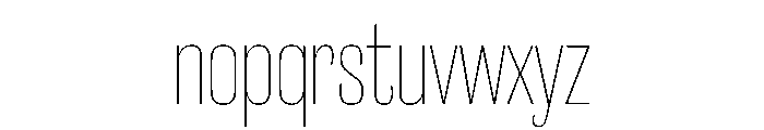 Caslon Doric Condensed Round Hairline Font LOWERCASE