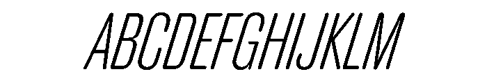 Caslon Doric Condensed Round Light Italic Font UPPERCASE