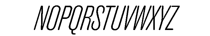 Caslon Doric Condensed Round Light Italic Font UPPERCASE