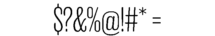 Caslon Doric Condensed Round Light Font OTHER CHARS