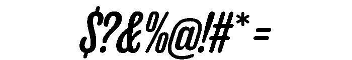 Caslon Doric Condensed Round Medium Italic Font OTHER CHARS