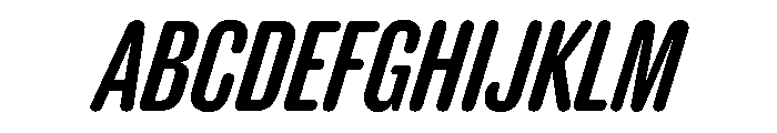 Caslon Doric Condensed Round Medium Italic Font UPPERCASE