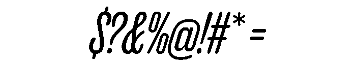 Caslon Doric Condensed Round Regular Italic Font OTHER CHARS