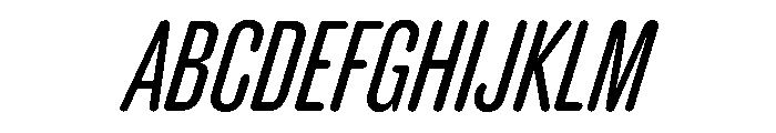Caslon Doric Condensed Round Regular Italic Font UPPERCASE