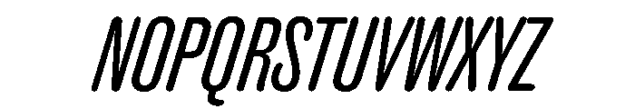 Caslon Doric Condensed Round Regular Italic Font UPPERCASE